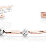 Rose Gold Lab Diamond Fashion Tennis Bracelet