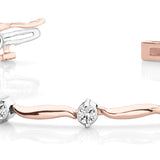 Rose Gold Lab Diamond Fashion Tennis Bracelet