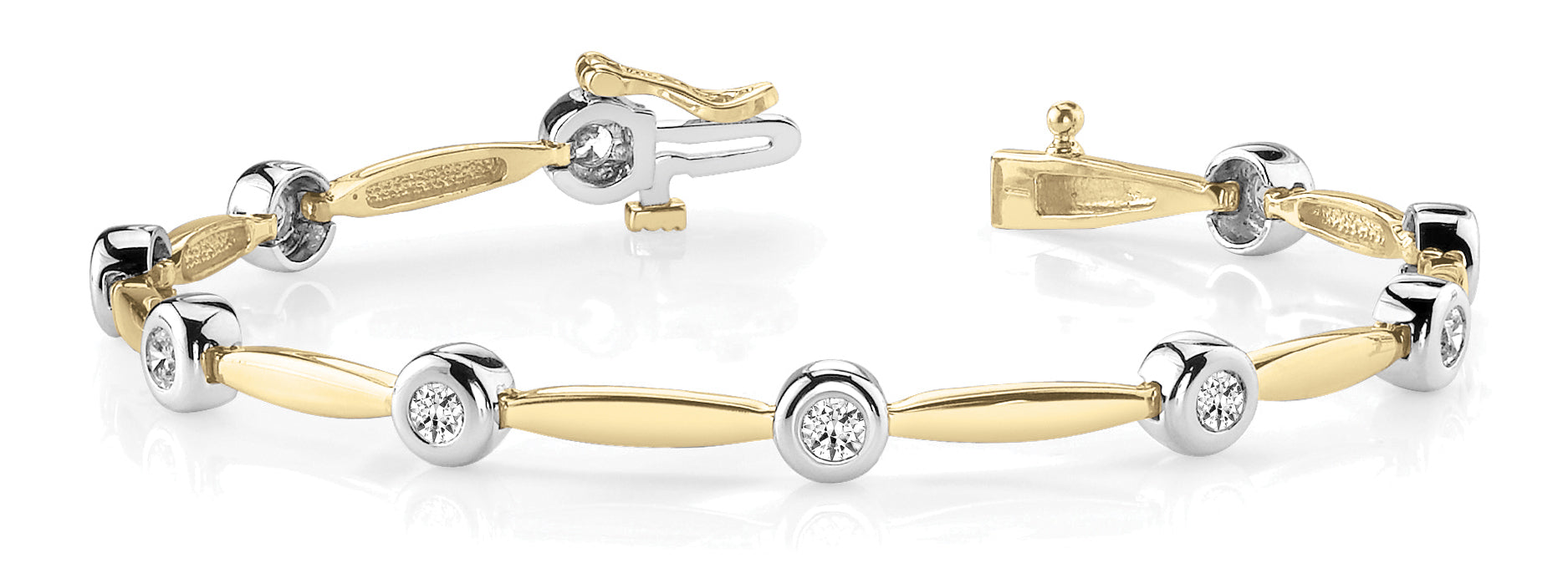 14K Yellow Gold Diamond Fashion Bracelet