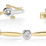 Yellow Gold Lab Diamond Fashion Tennis Bracelet