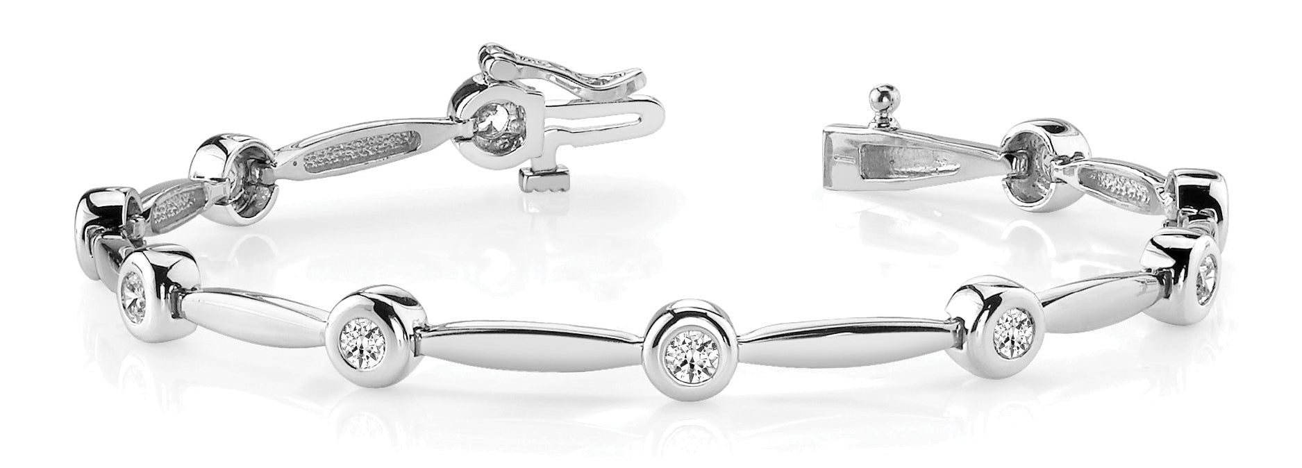 18K White Gold Lab Diamond Fashion Bracelet