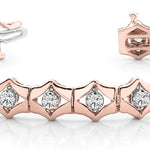 Rose Gold Lab Diamond Fashion Tennis Bracelet