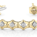 18K Yellow Gold Diamond Fashion Bracelet