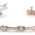 Rose Gold Diamond Fashion Bracelet | 5 Lab Stones