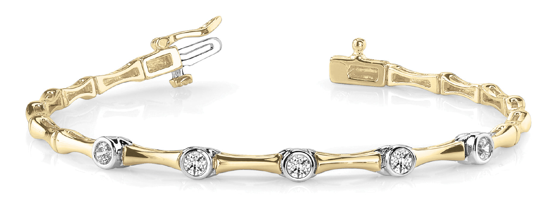 18K Yellow Gold Diamond Fashion Bracelet
