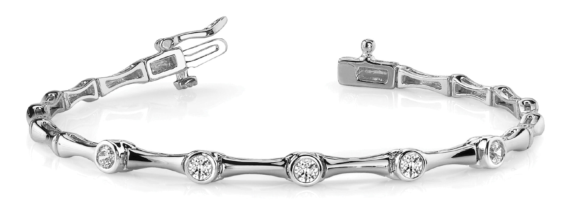 18K White Gold Lab Diamond Bracelet
