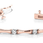 18K Rose Gold Diamond Fashion Bracelet