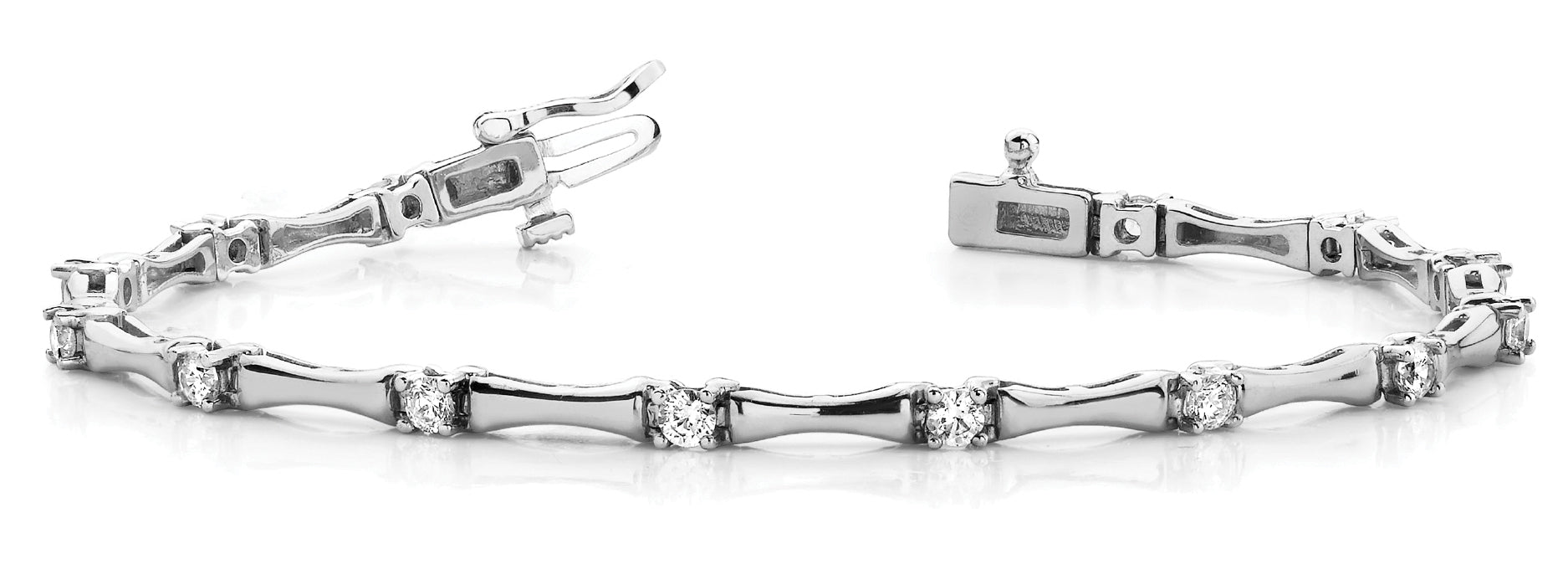14K White Gold Diamond Fashion Bracelet