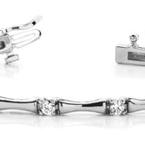 White Gold Lab Diamond Fashion Tennis Bracelet
