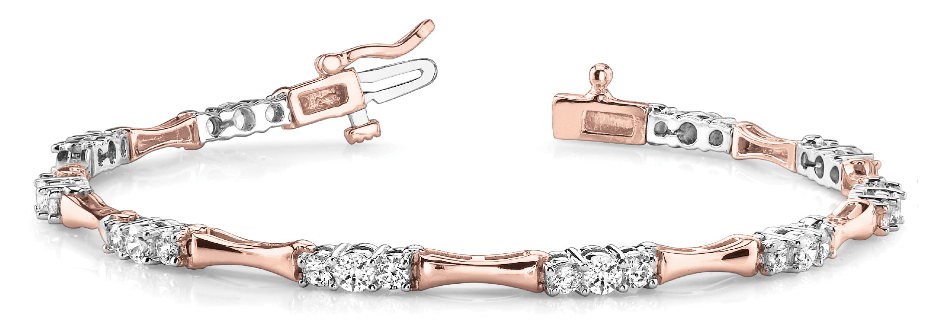 18K Rose Gold Diamond Fashion Bracelet
