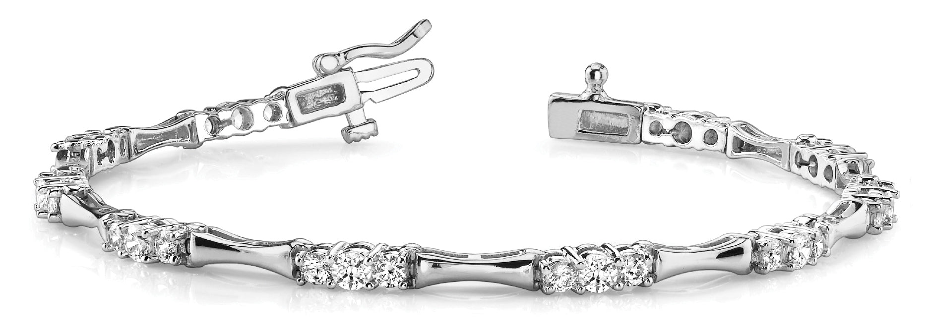 White Platinum Diamond Accent Fashion Bracelet