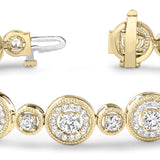 14K Yellow Gold Vintage Diamond Bracelet