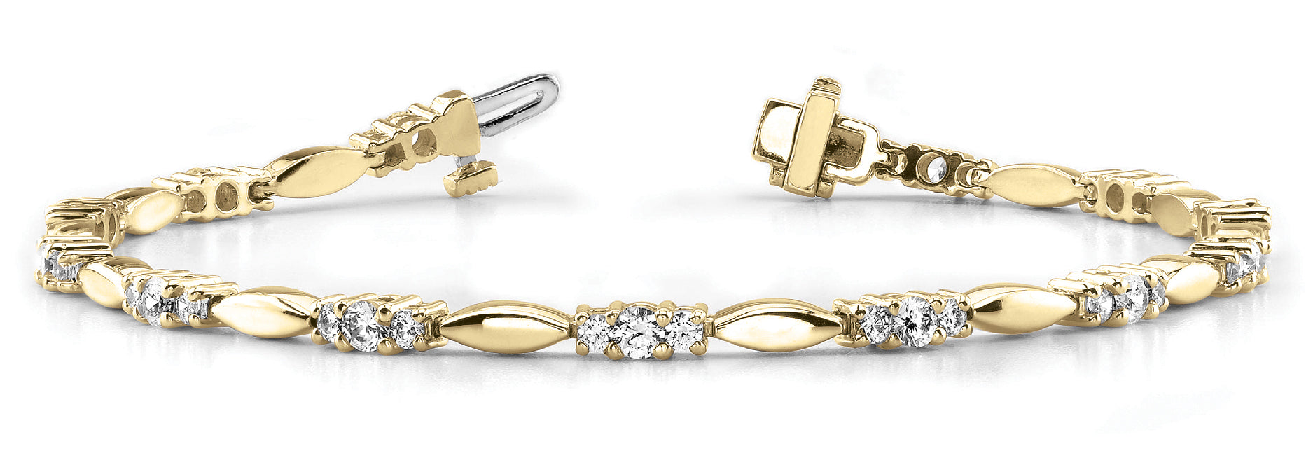 14K Yellow Gold Diamond Fashion Bracelet