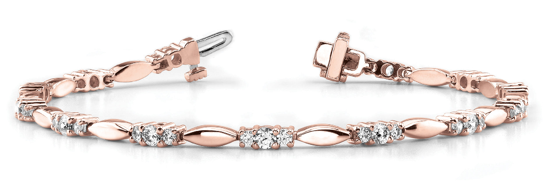 18K Rose Gold Lab Diamond Fashion Bracelet