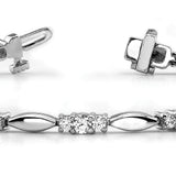 White Gold Lab Diamond Fashion Bracelet