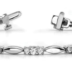 White Platinum Lab Diamond Fashion Bracelet