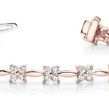 Rose Gold Diamond Fashion Bracelet | 88 Stones