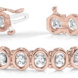 14K Rose Gold Lab Diamond Tennis Bracelet