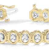 14K Yellow Gold Lab Diamond In-Line Tennis Bracelet