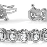 White Platinum Diamond In-Line Tennis Bracelet