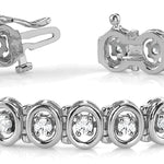 18K White Gold Diamond In-Line Bracelet
