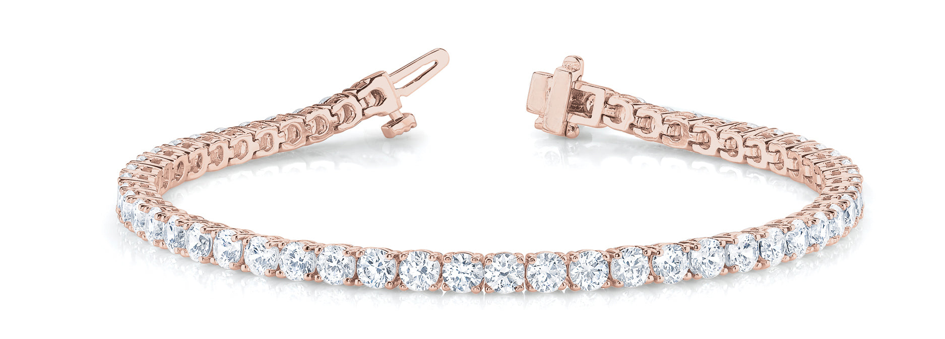 14K Rose Gold Lab Diamond Tennis Bracelet
