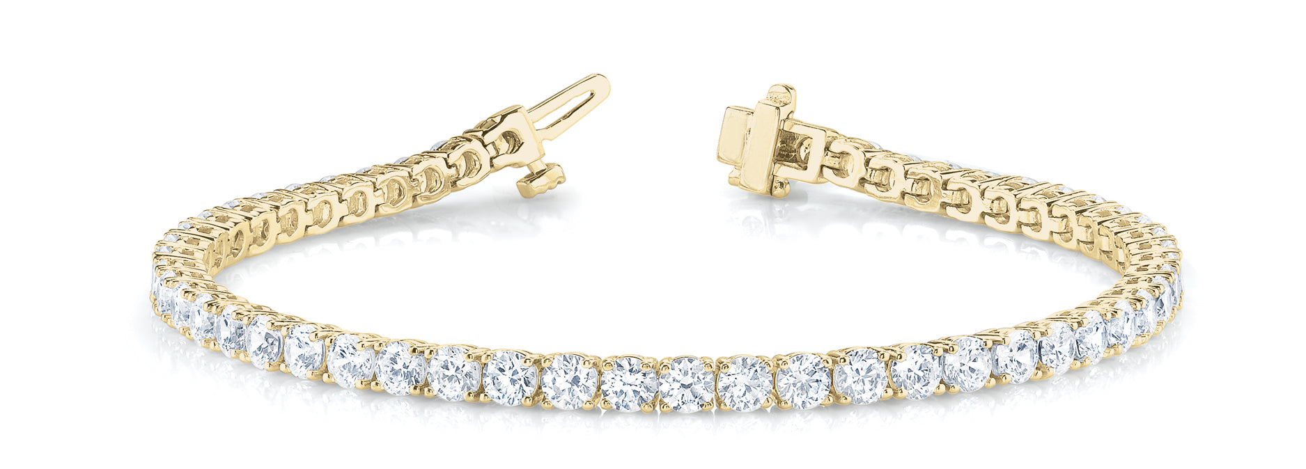 14K Yellow Gold Lab Diamond Tennis Bracelet