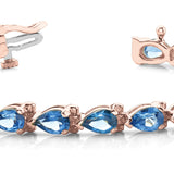 Rose Gold Pear Diamond Fashion Bracelet
