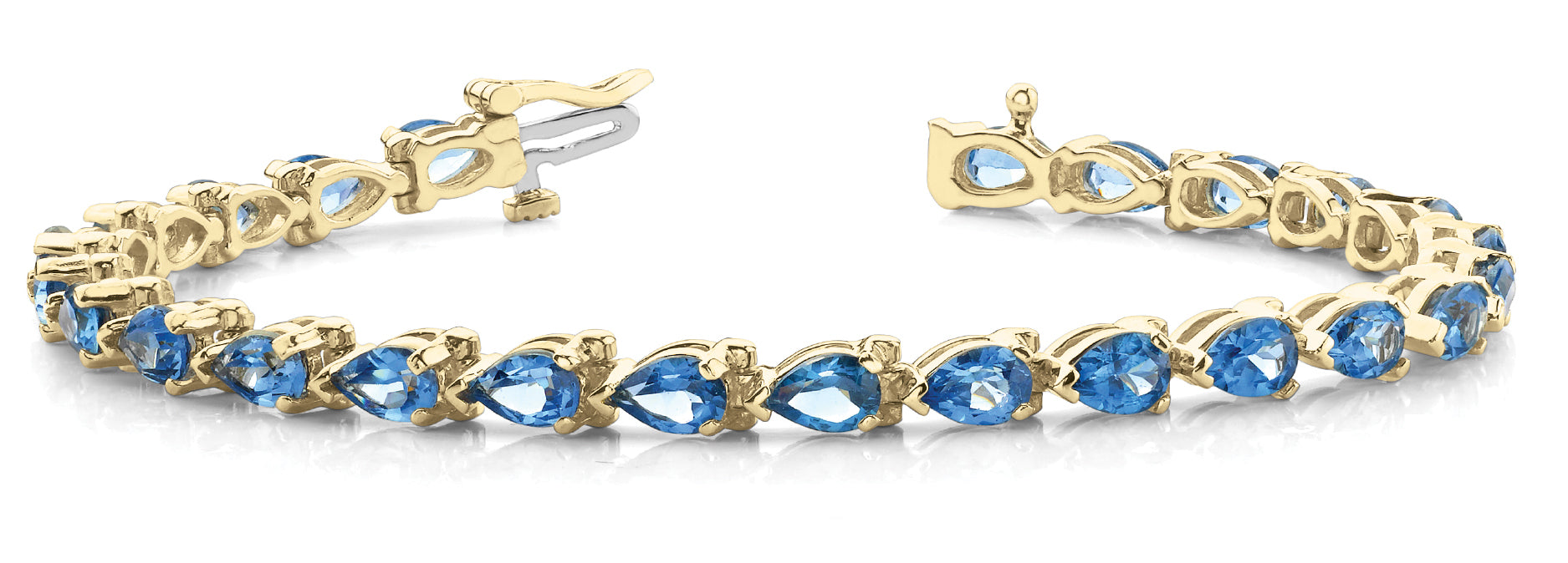 Yellow Gold Pear Diamond Fashion Bracelet