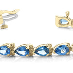 14K Yellow Gold Pear Diamond Fashion Bracelet