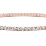 14K Rose Gold Diamond Traditional Bangle