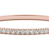 Rose Gold Diamond Bangle | 39 Lab Stones