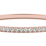 Rose Gold Diamond Bangle | 39 Lab Stones