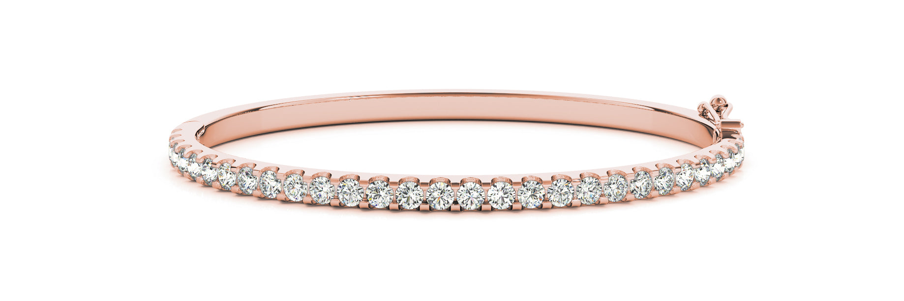 Rose Gold Diamond Bangle Bracelet