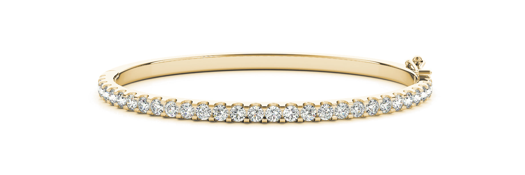 18K Yellow Gold Diamond Bangle Bracelet