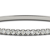 Premium 18K White Gold Diamond Bangle Bracelet