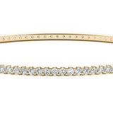 14K Yellow Gold Diamond Traditional Bangle