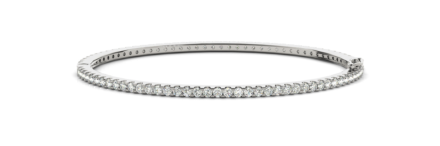 White Gold Lab Diamond Classic Bangle