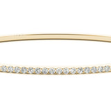 14K Yellow Gold Diamond Traditional Bangle