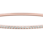 14K Rose Gold Diamond Traditional Bangle