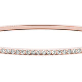 14K Rose Gold Diamond Traditional Bangle