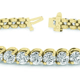 14K Yellow Gold Lab Diamond Inline Tennis Bracelet