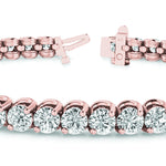 14K Rose Gold Lab Diamond Tennis Bracelet
