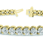 14K Yellow Gold Lab Diamond Inline Tennis Bracelet