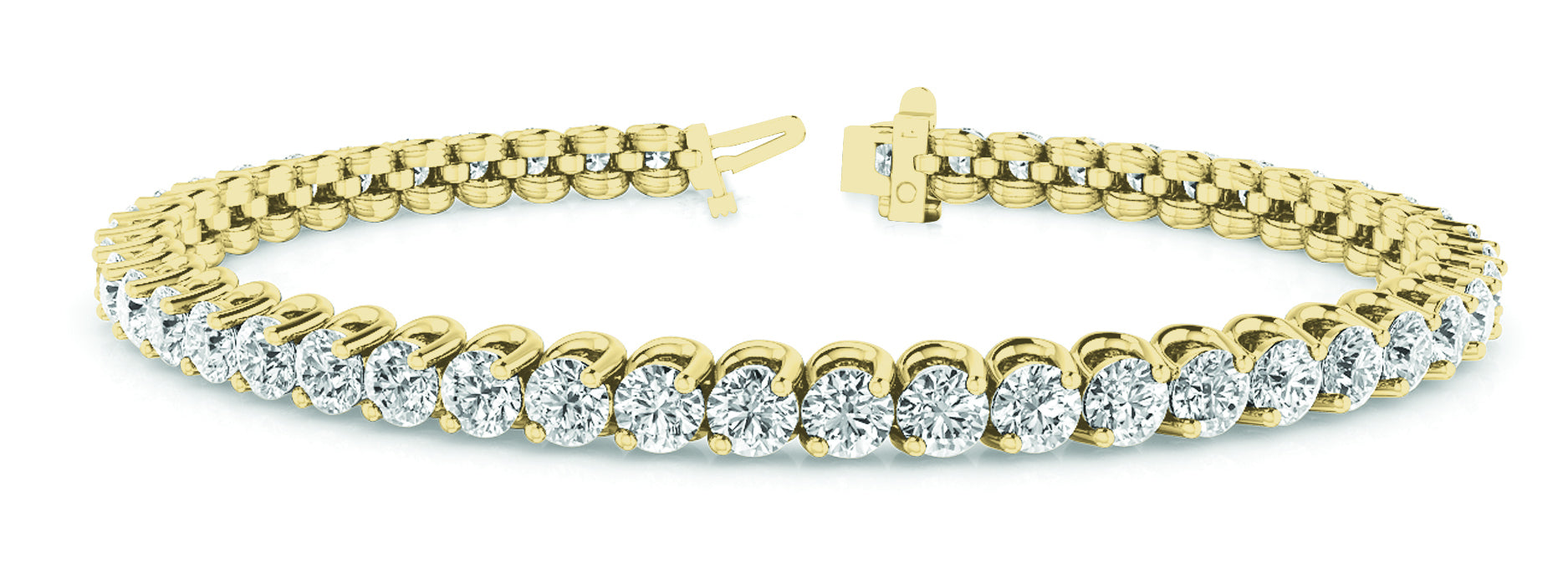 18K Yellow Gold Lab Diamond Tennis Bracelet