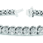 White Platinum Diamond Inline Tennis Bracelet