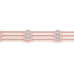 18K Rose Gold 15-Diamond Layered Bracelet