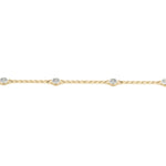 Yellow Gold Lab Diamond Chain Bracelet