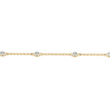 Yellow Gold Lab Diamond Chain Bracelet