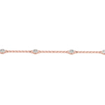 Rose Gold 14K Lab Diamond Chain Bracelet
